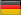 Deutsche Flagge - von oben nach unten in den Farben schwarz rot gold