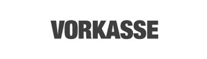 Das Bild zeigt das Wort „VORKASSE“ in fetten, schwarzen Großbuchstaben auf weißem Hintergrund.