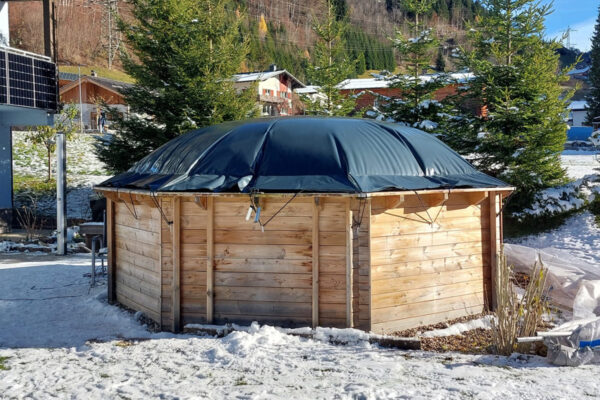 Achteckige aufblasbare Poolplanen